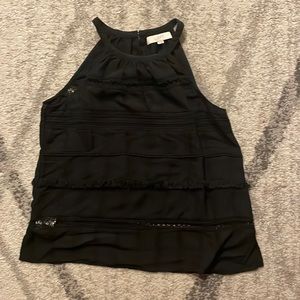 High neck black Sleeveless top Ann Taylor Loft